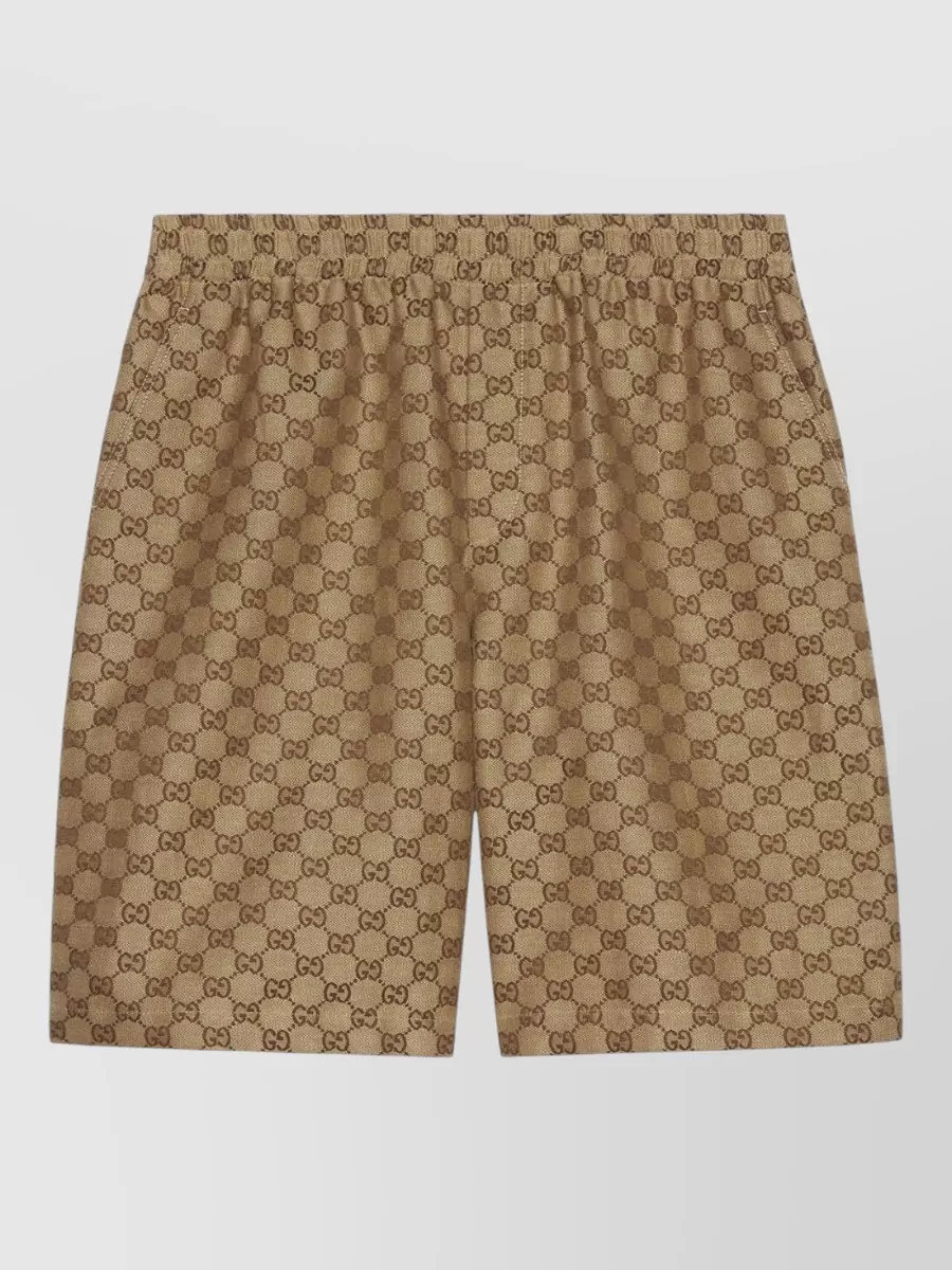 Gucci Knee Length Nylon Blend Silk Shorts
