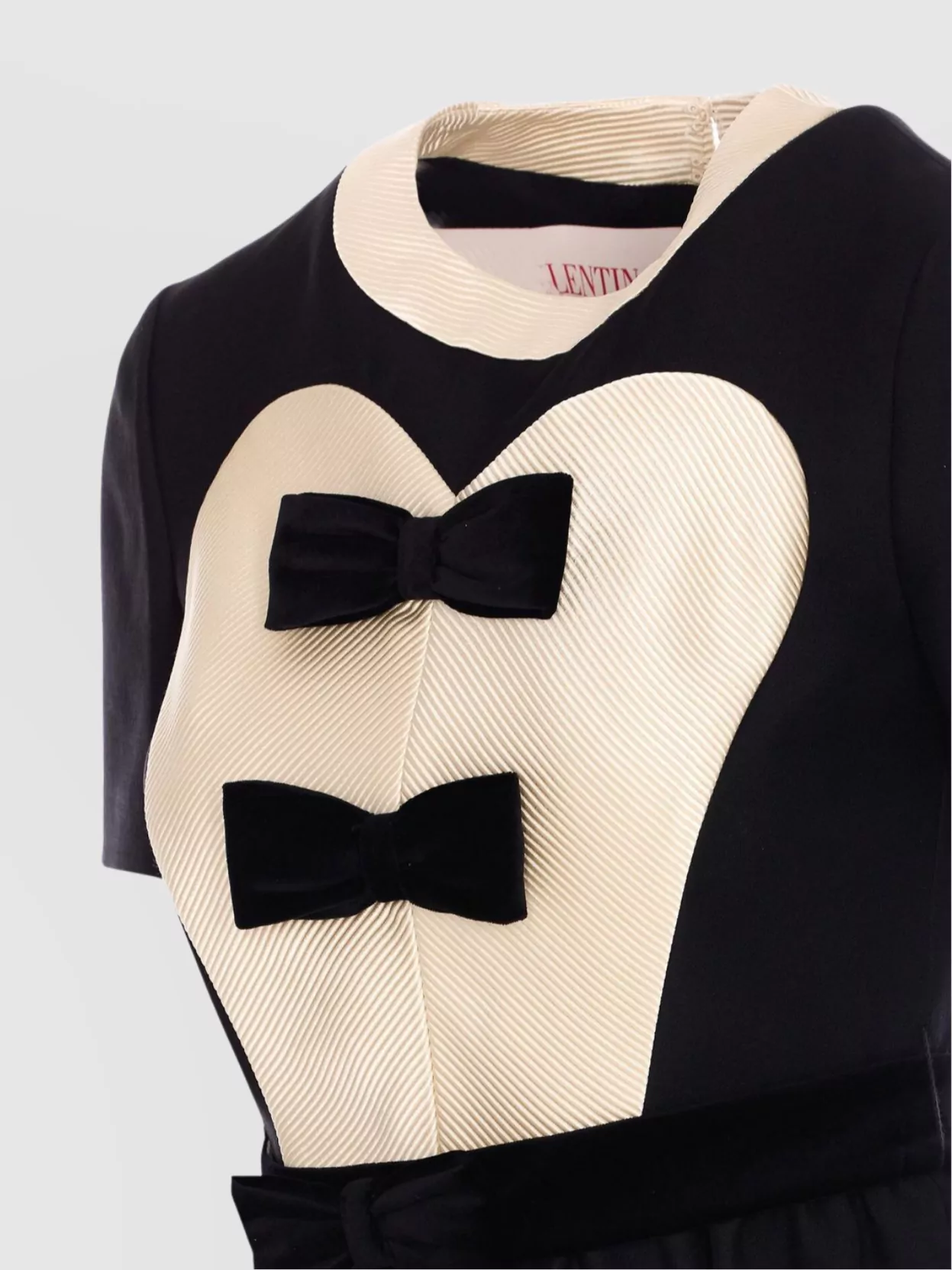 Valentino Double-bow Mini Dress In Wool