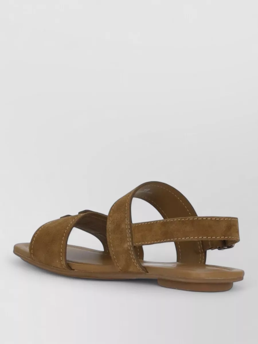 Hogan Leather Flat Sandals