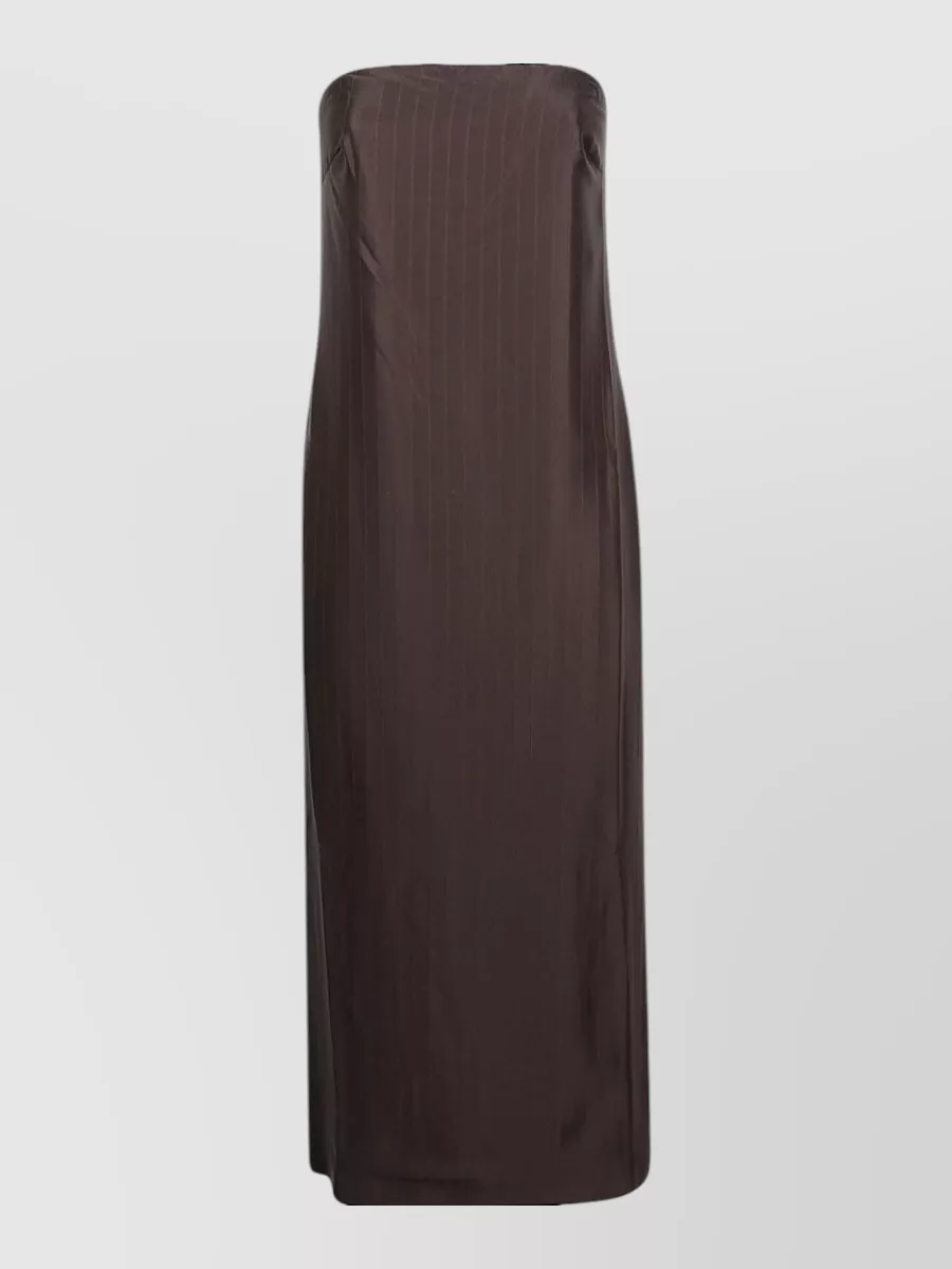 Loulou Studio striped off-the-shoulder sleeveless midi dress
