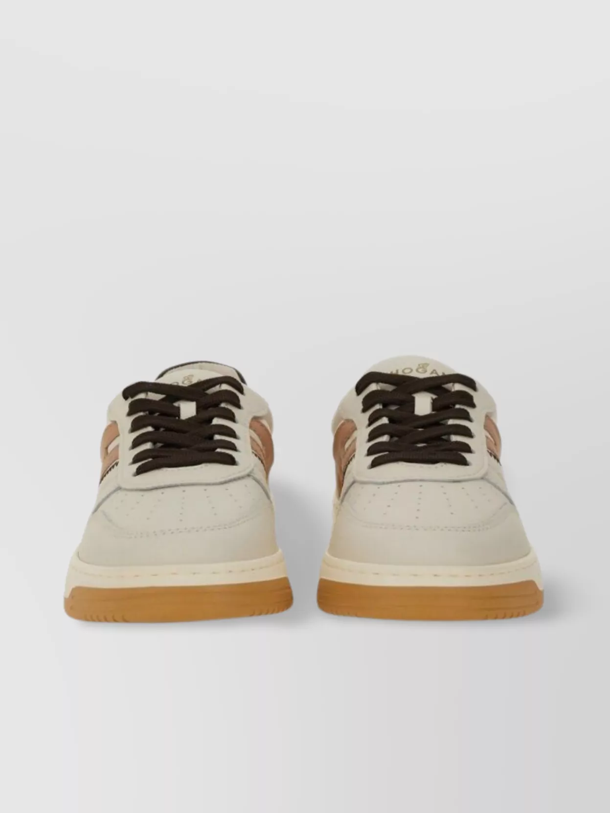 Hogan Low-Top Sneakers With Contrast Sole And Perforated Detailing