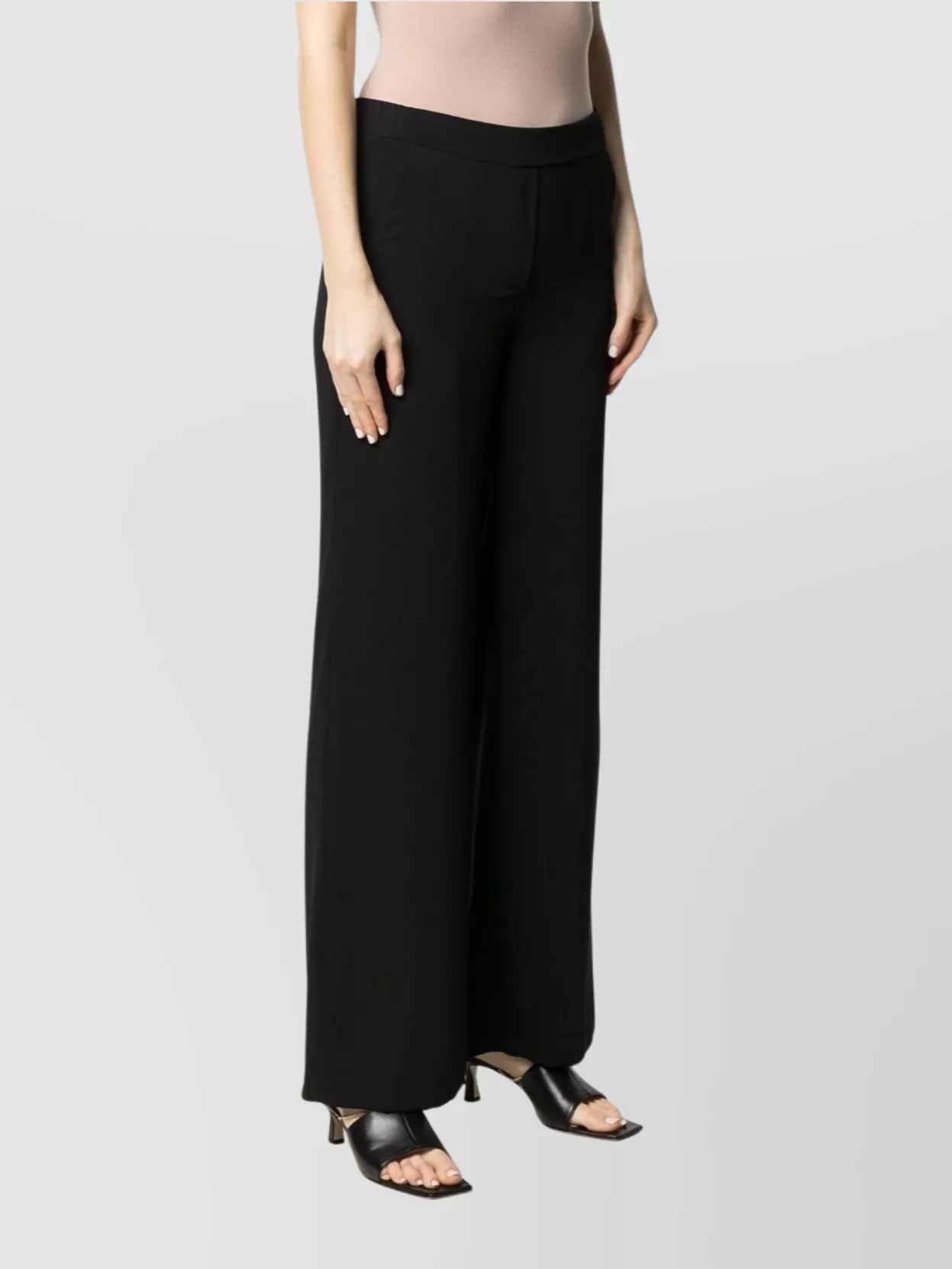 Shop P.a.r.o.s.h Trousers Straight Leg Wide-leg Design