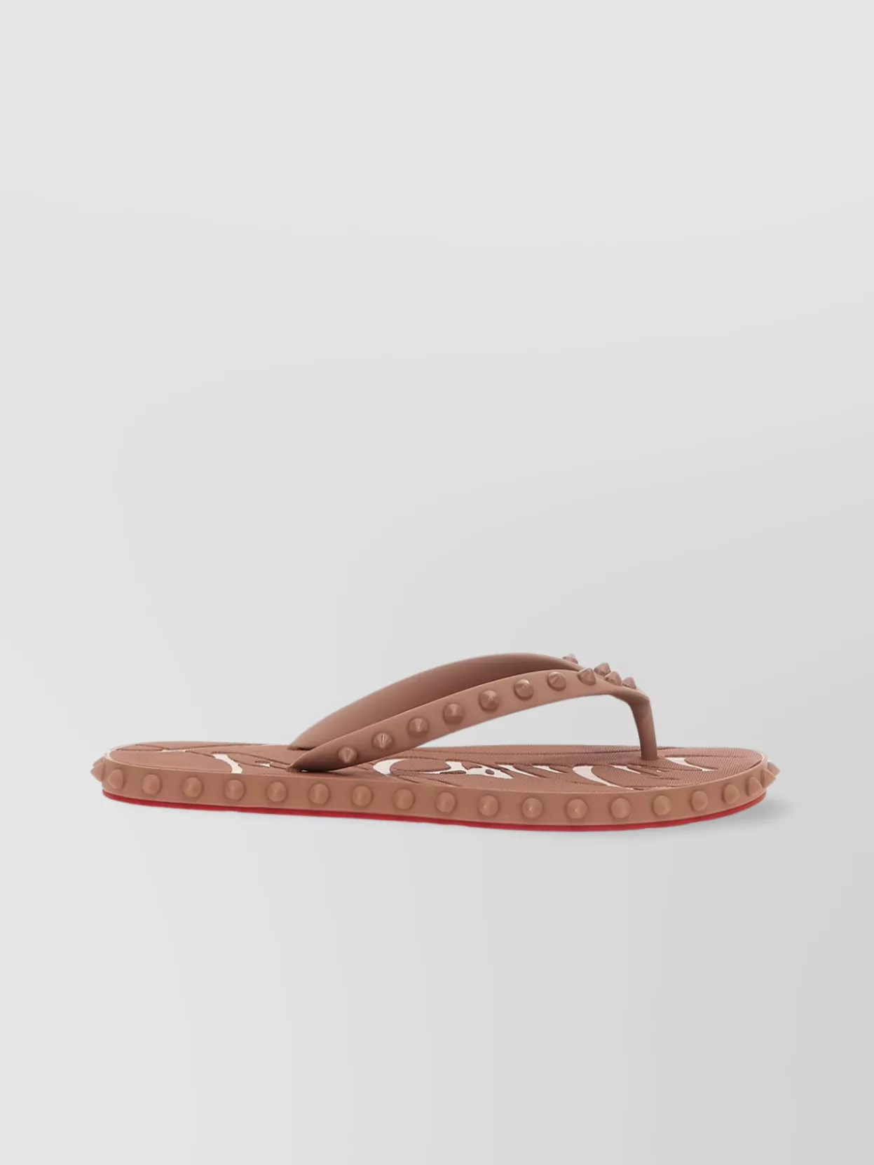 Christian Louboutin 'studded Open Toe Flat Sole Sandals'