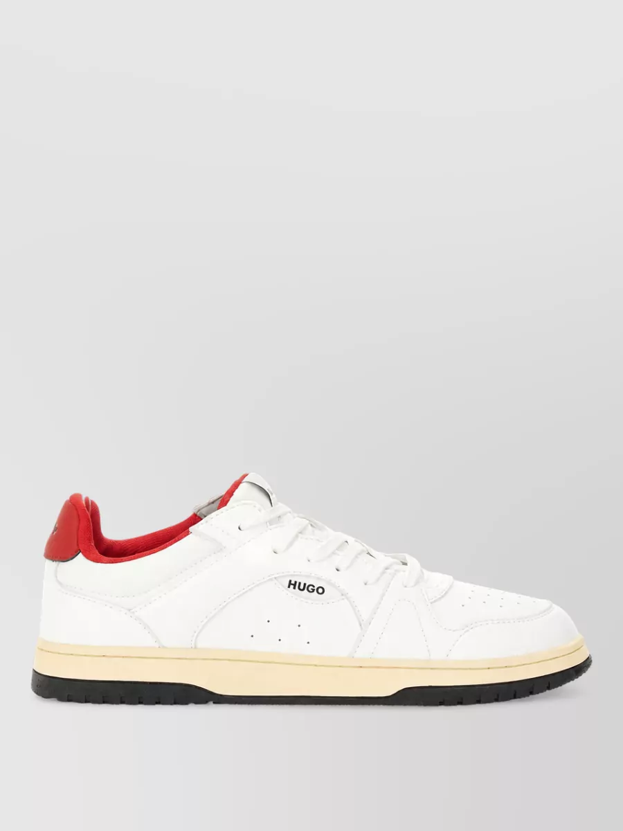 Hugo Leather Lace-Up Sneakers