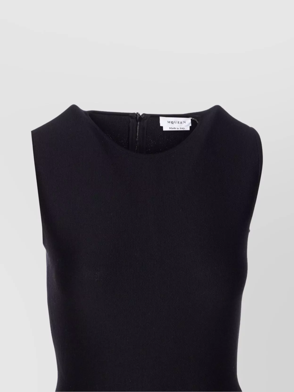Alexander Mcqueen Asymmetric Hem Lace Trim Sleeveless Dress