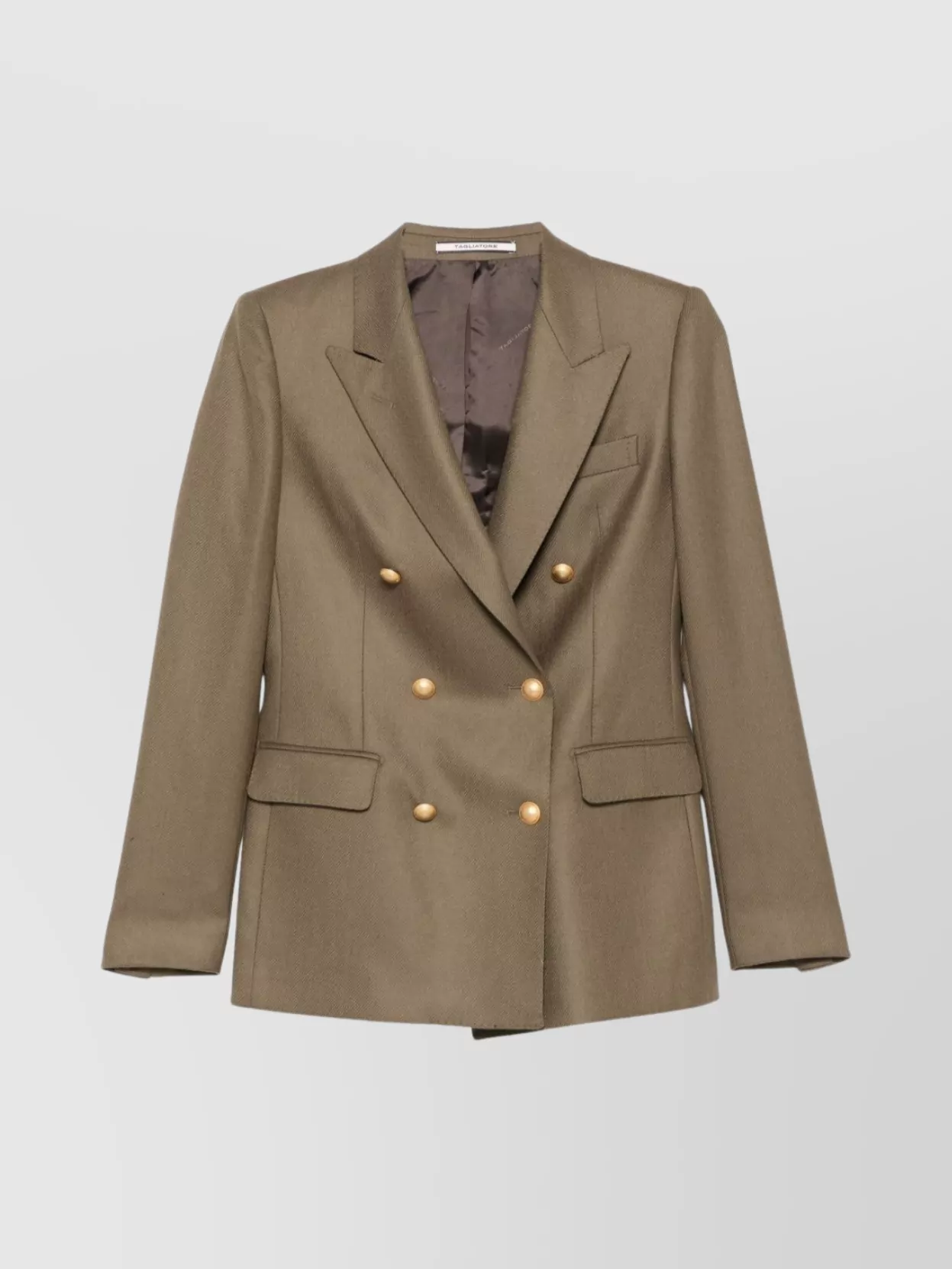 Tagliatore Wool Double-breasted Jacket Featuring Back Vent In Burgundy