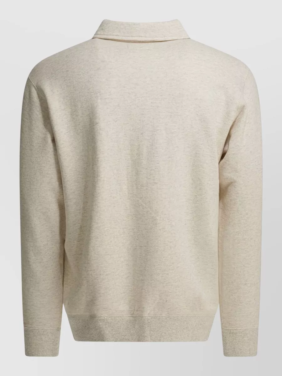 Beams Plus Half Zip Cotton Sweatshirt
