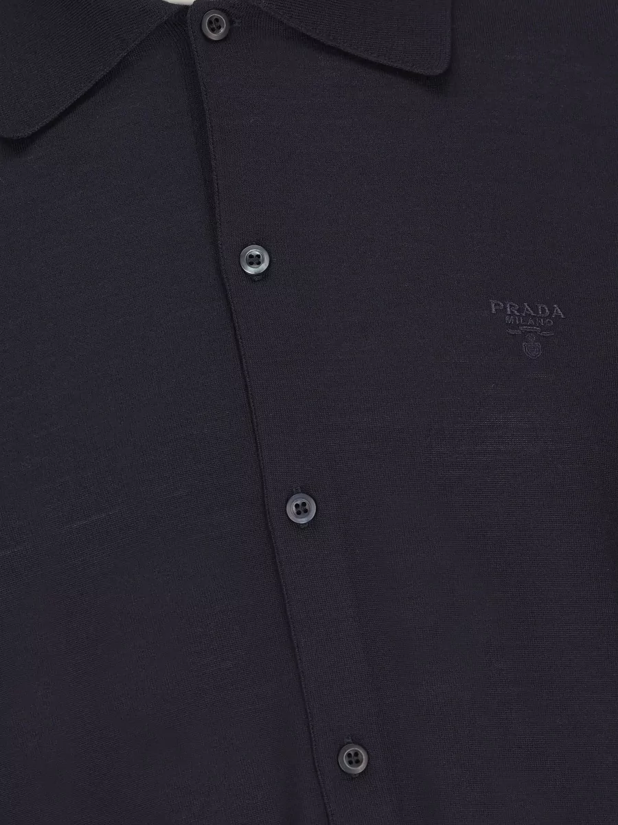 Prada Virgin Wool Polo Shirt