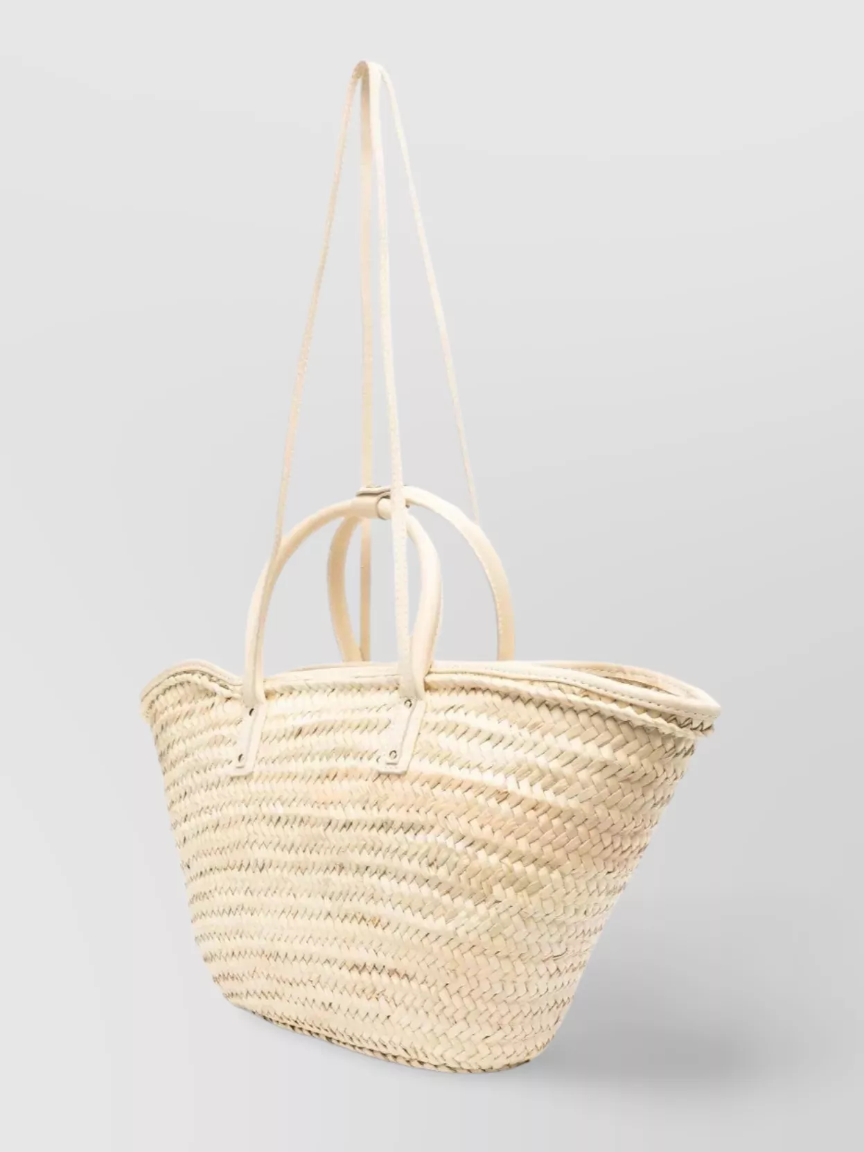 Jacquemus Woven Leather Trim Tote Bag