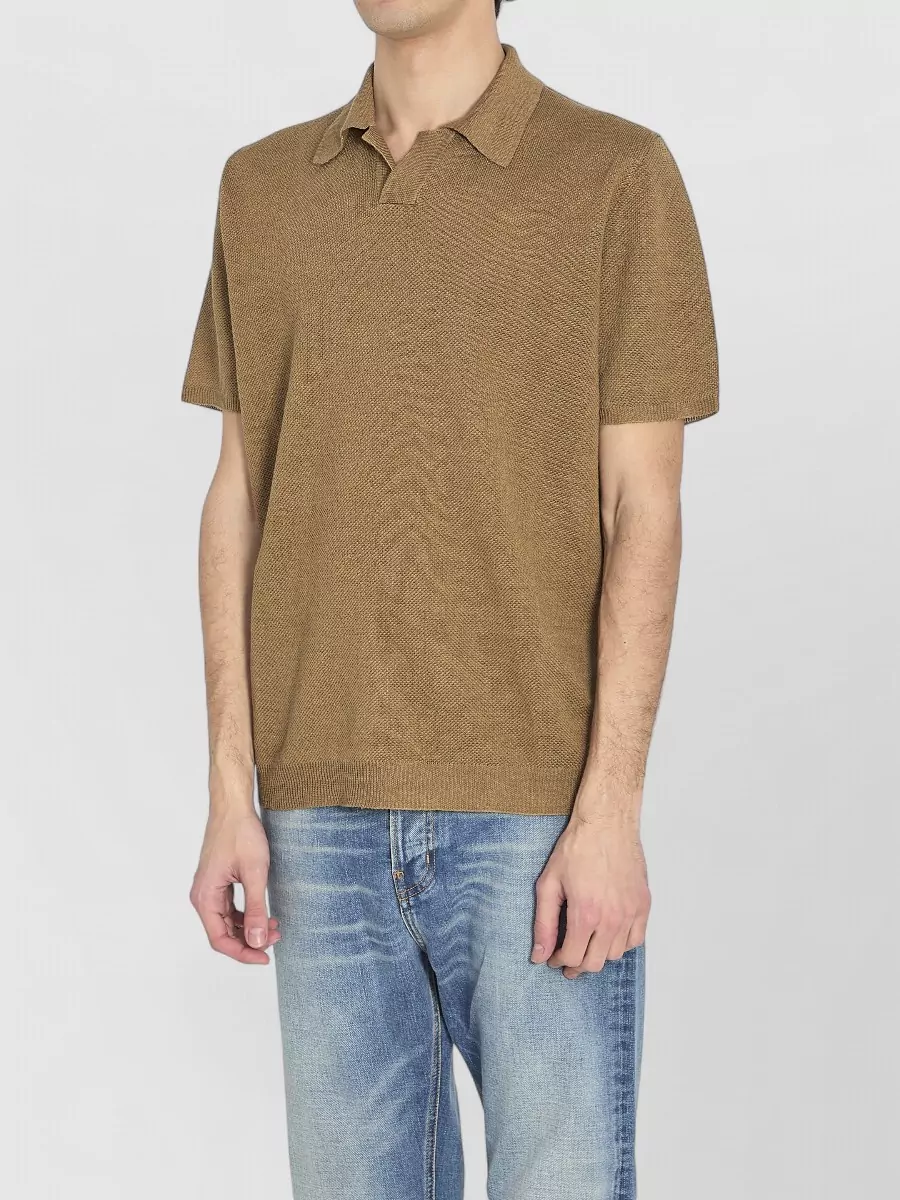 Roberto Collina Linen Relaxed-Fit Short-Sleeve Polo Shirt