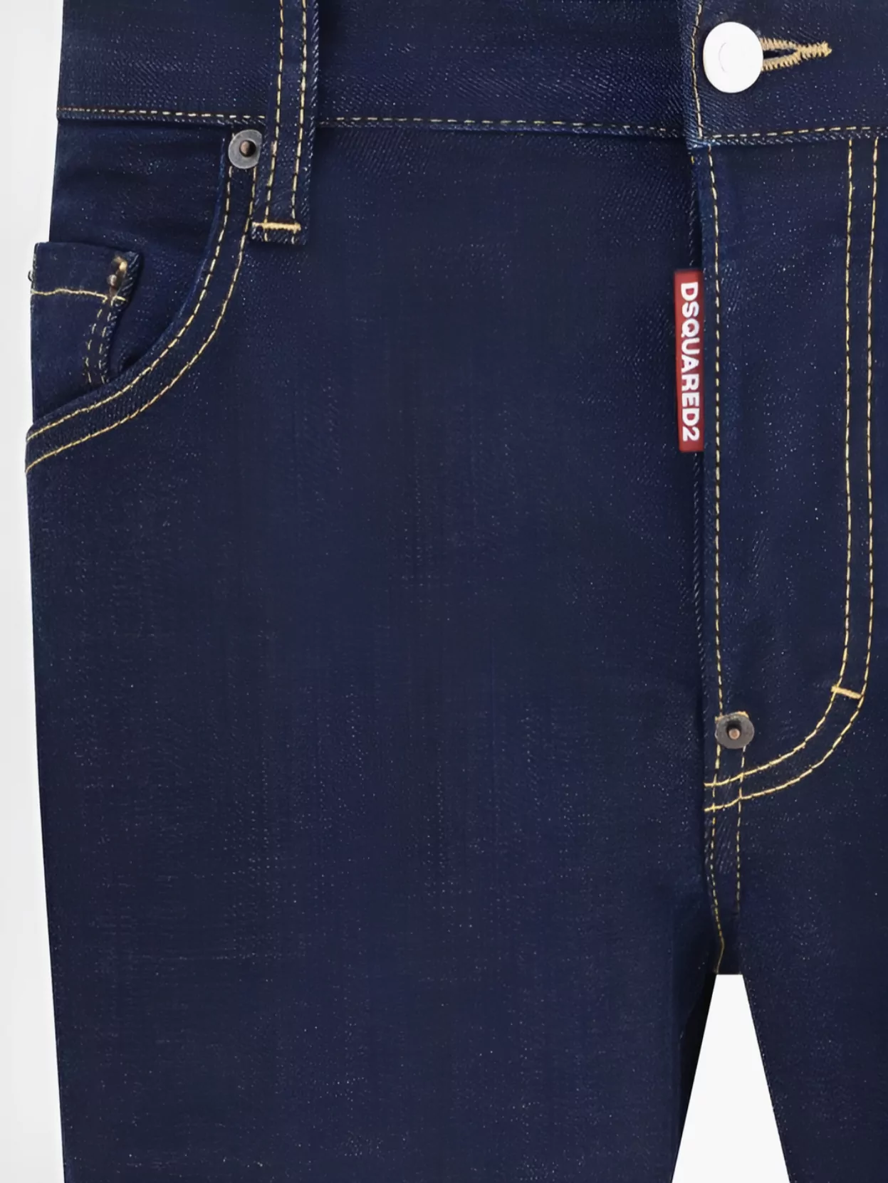 Dsquared2 Blue Jeans With Belt Loops And Logo Patch On The Rear In Denim Man In Blue