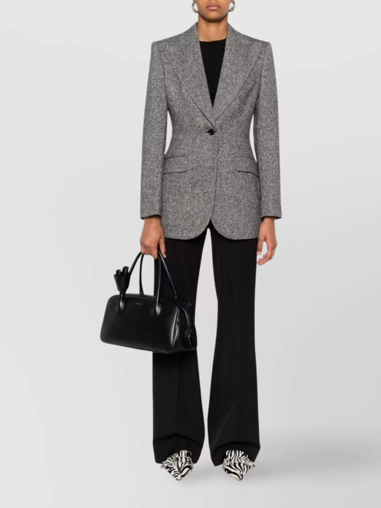 Dolce & Gabbana Straight-leg High Waist Trousers With Wide Leg In Black