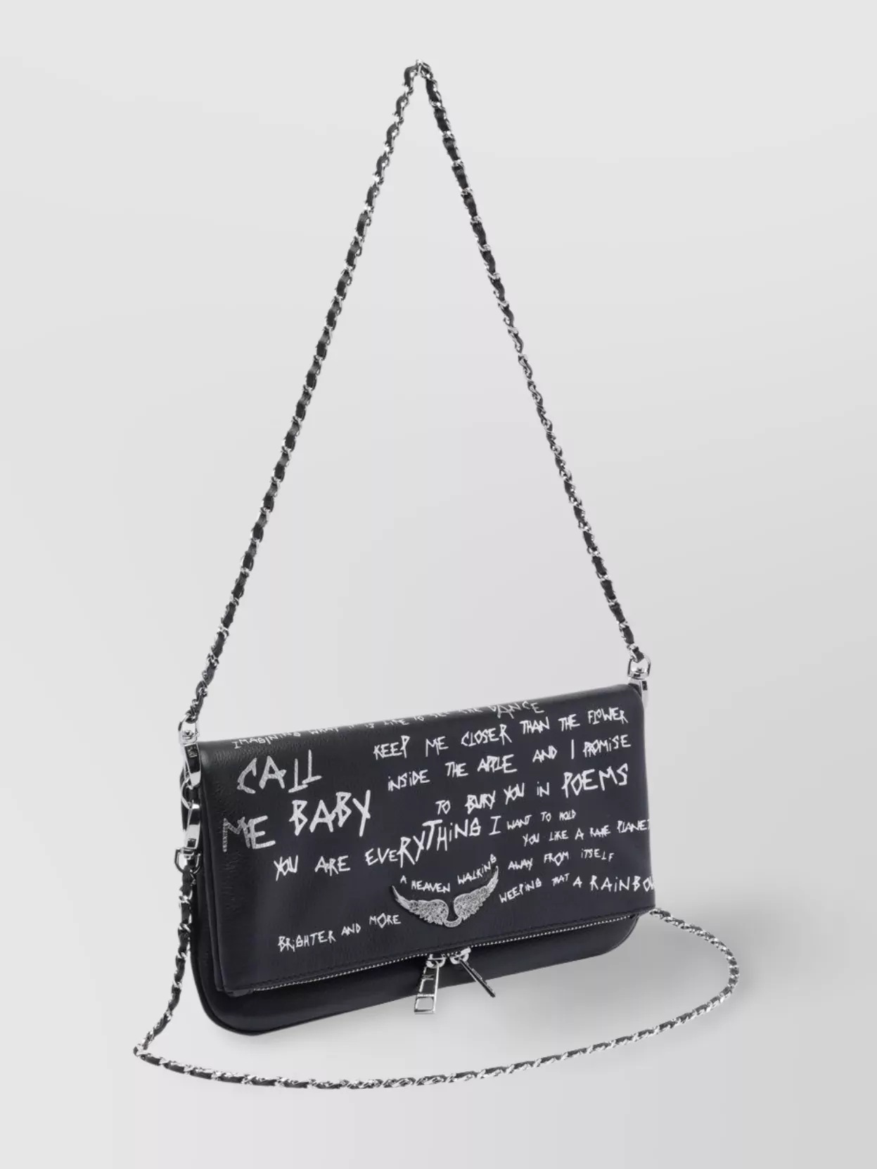 Zadig & Voltaire Shoulder Rock Graffiti Chain Strap Bag