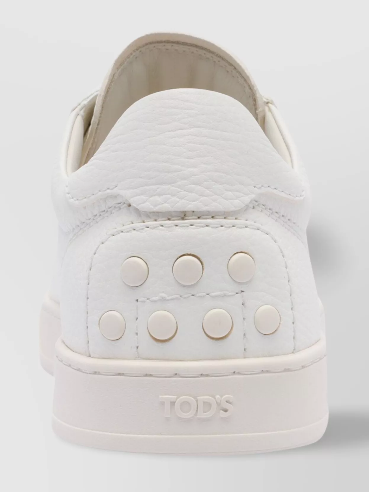 Tod's Low Top Leather Sneakers With Heel Detail
