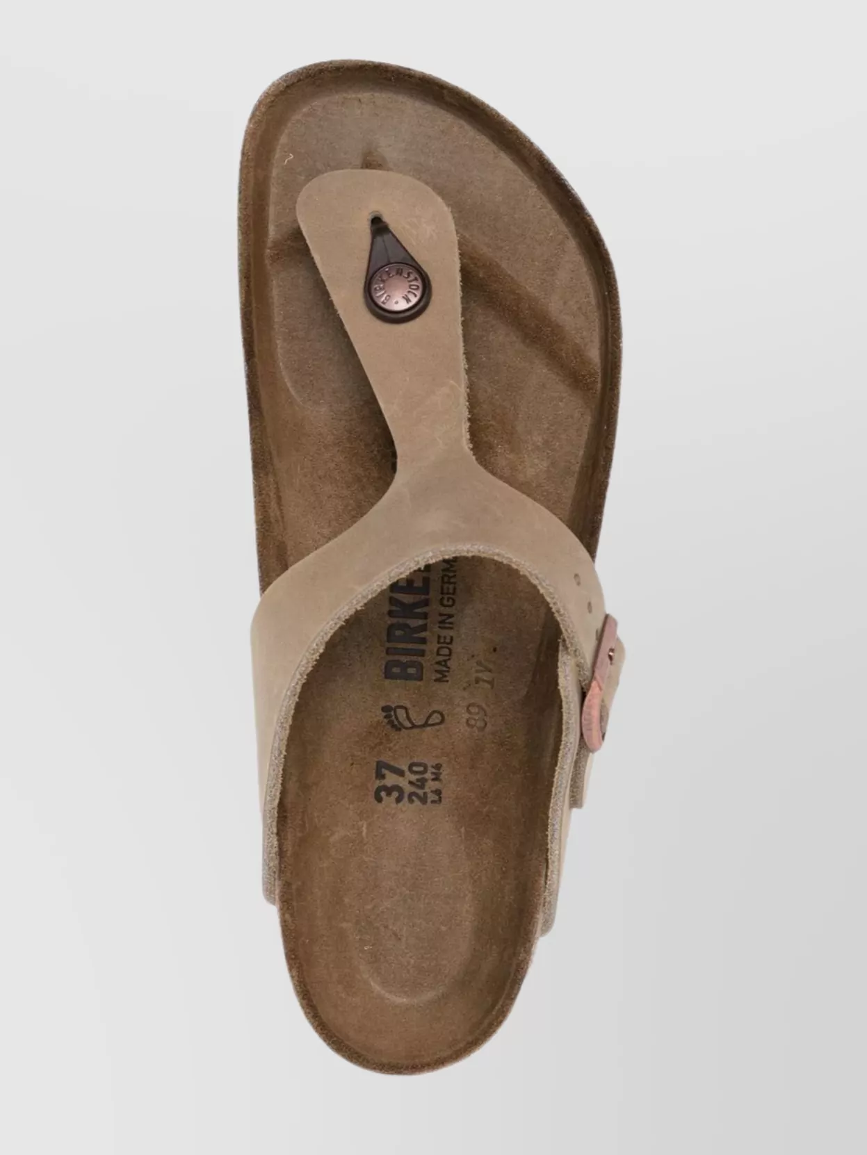 Birkenstock Leather Sandals With Buckle Detail And Flat Sole