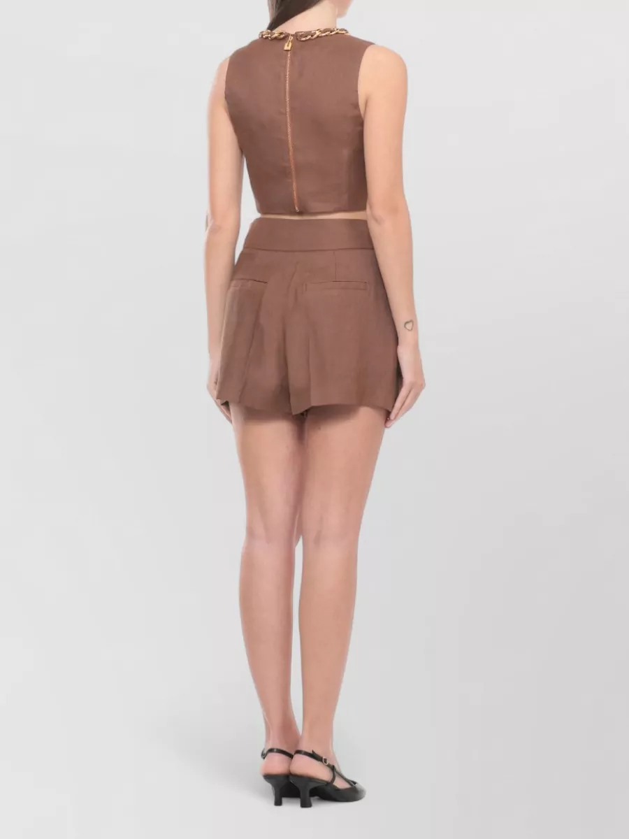Elisabetta Franchi Sleeveless Linen Top