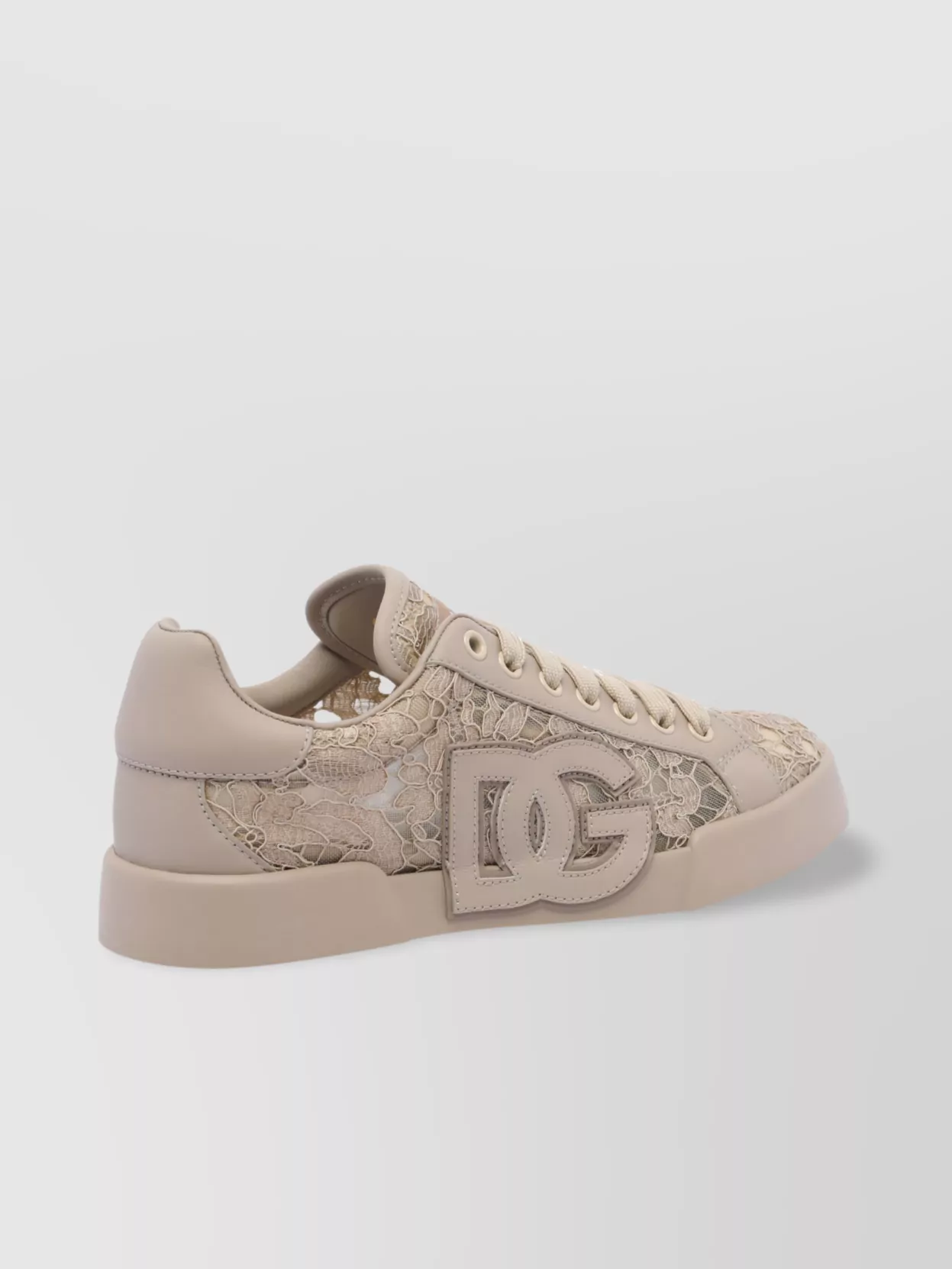 Dolce & Gabbana Lace Overlay Low Top Sneakers
