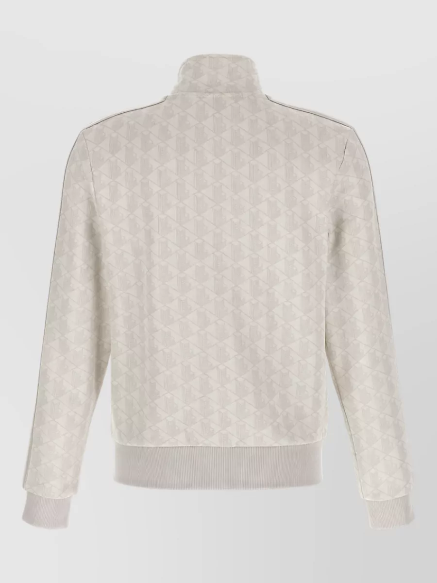 Lacoste Jacquard Zip-Up Sweatshirt