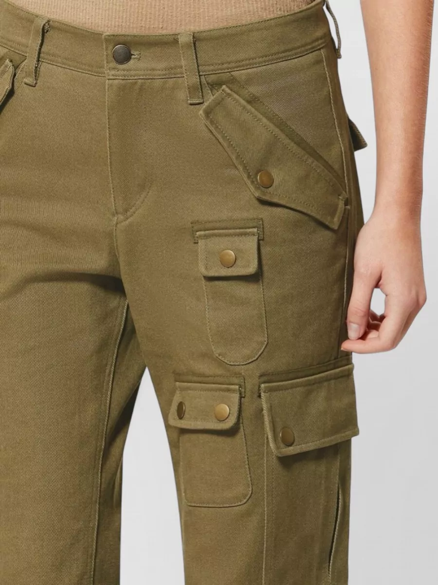 Isabel Marant Cotton Straight-Leg Cropped Cargo Trousers