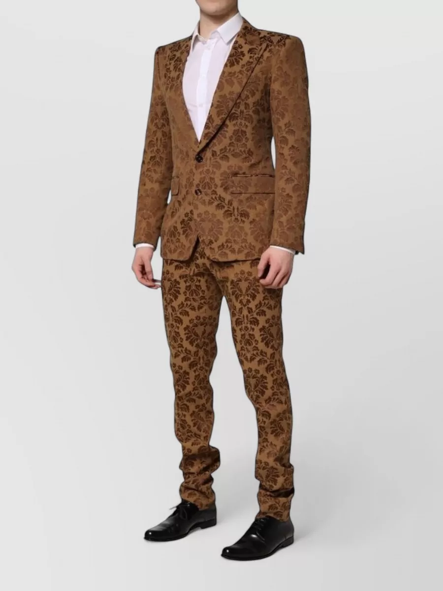 Dolce&Gabbana Floral jacquard suit