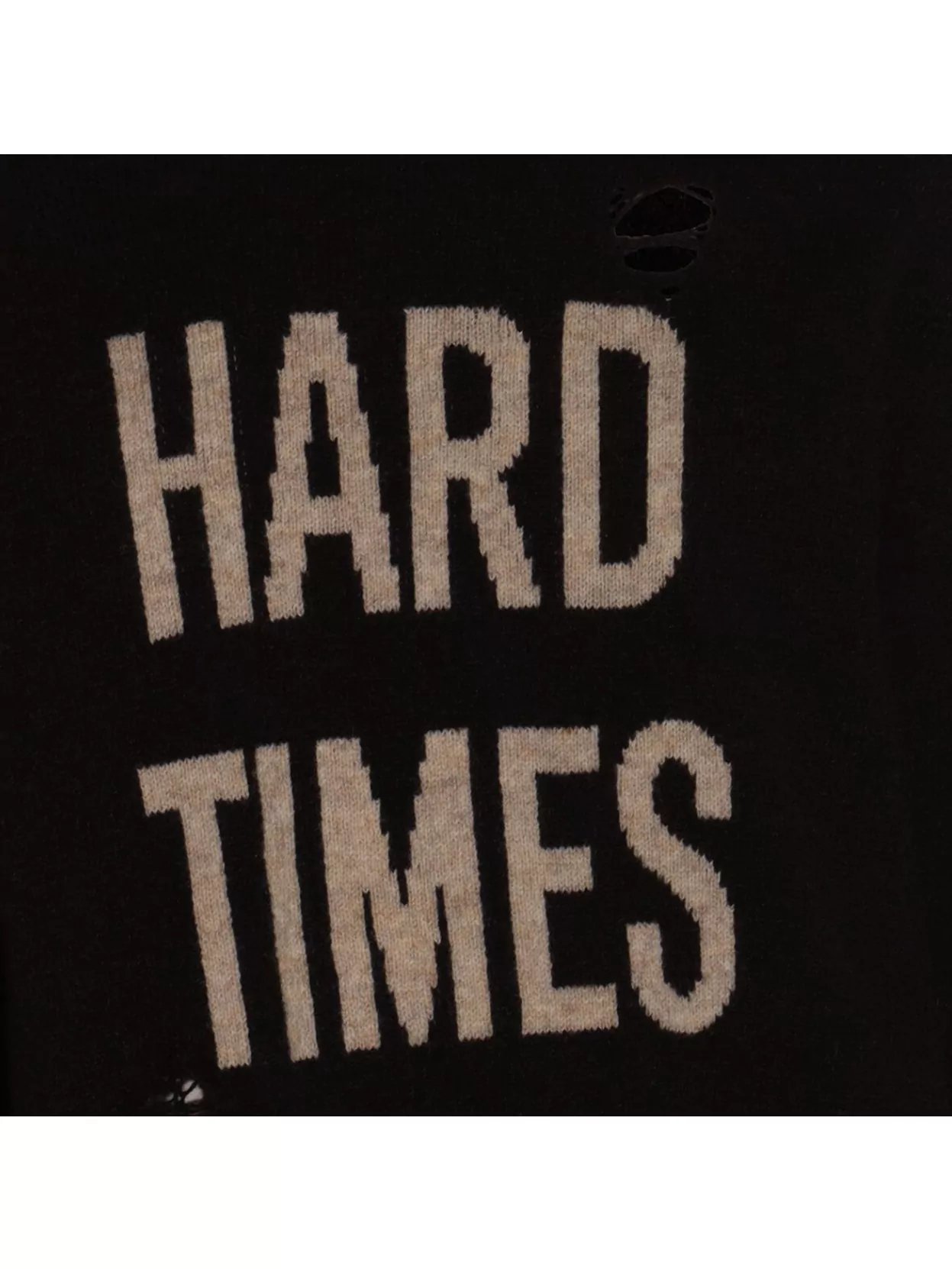 Moschino Ribbed Crewneck Sweater Distressed Detailing