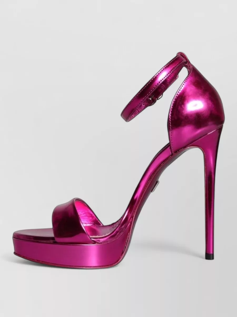 Dolce&Gabbana Leather Ankle-Strap Sandals