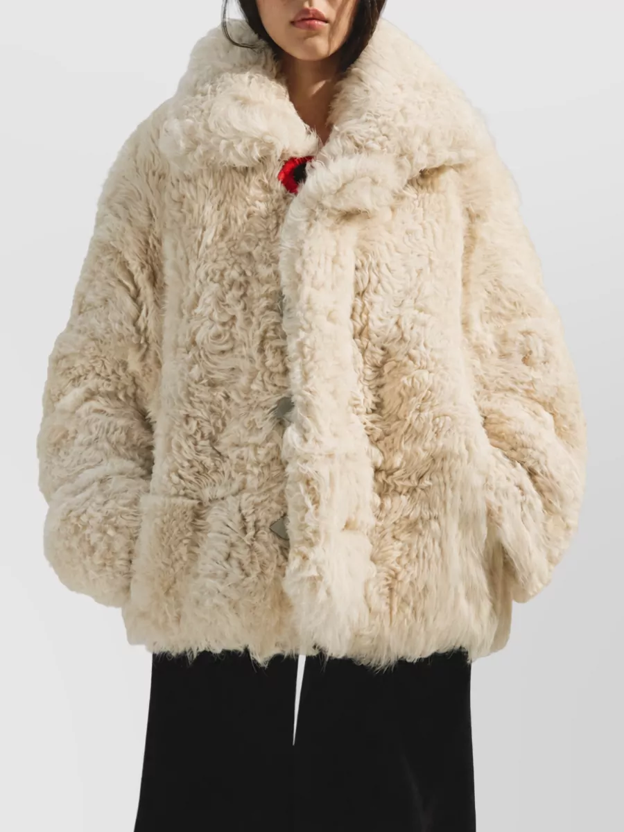 Jacquemus Shearling Oversized Pea Coat