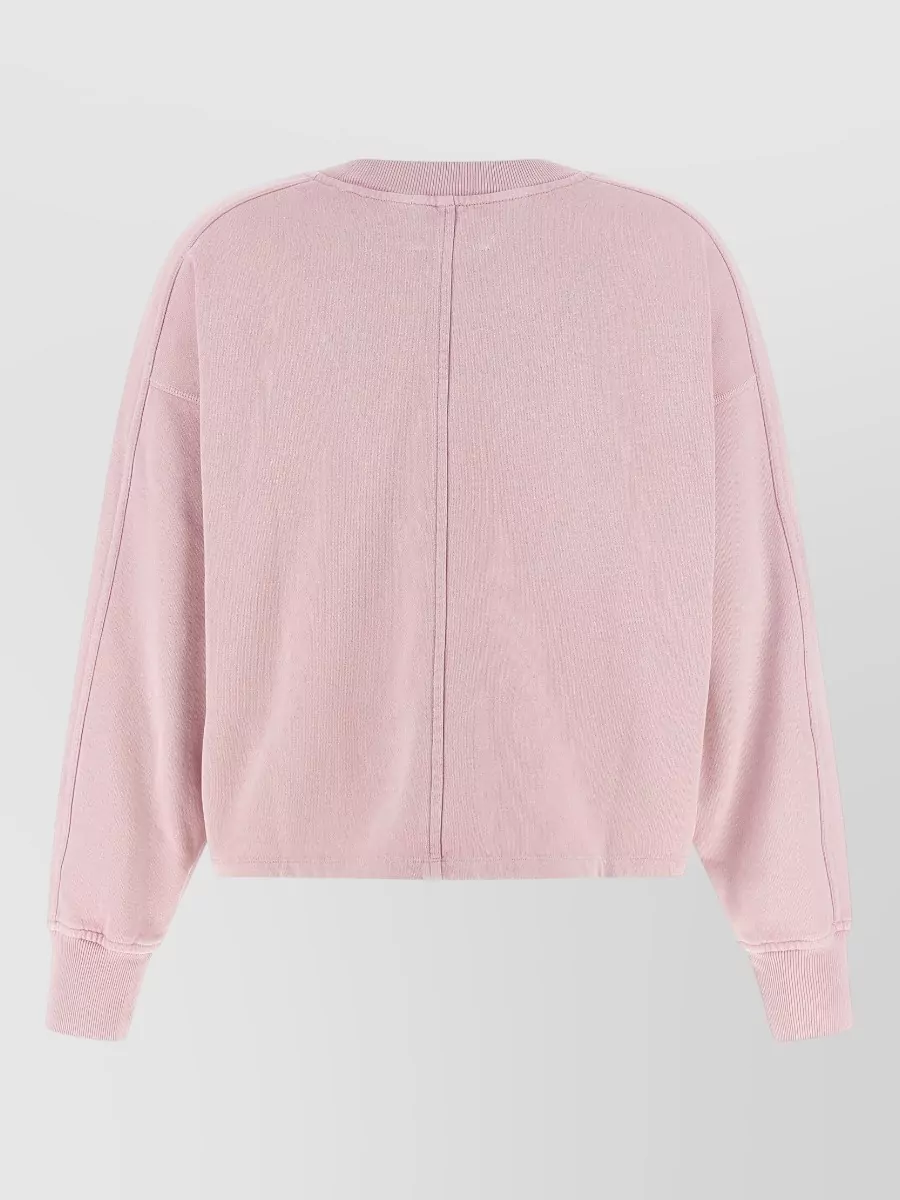 Isabel Marant Etoile Cotton Cropped Logo-Embroidered Sweatshirt