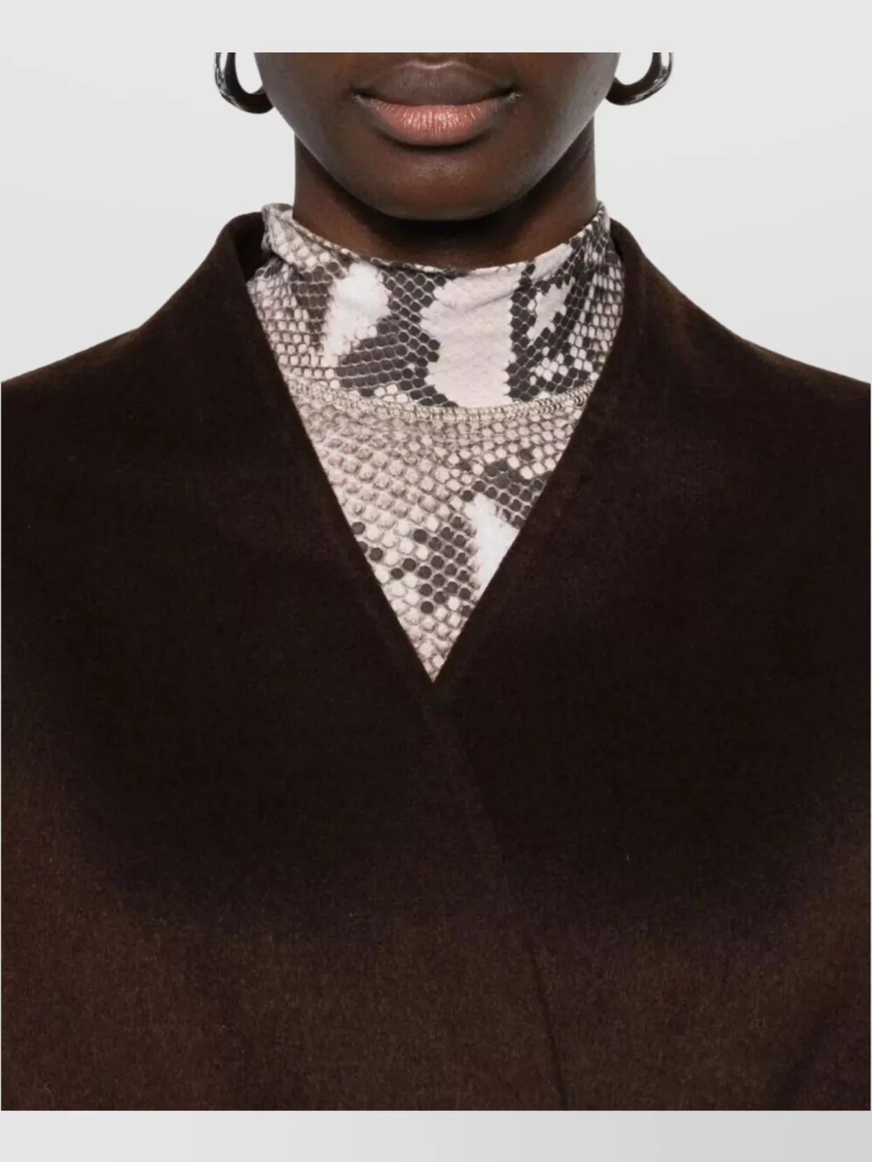 Ermanno Firenze Belted Long Sleeve Coat Side Pockets