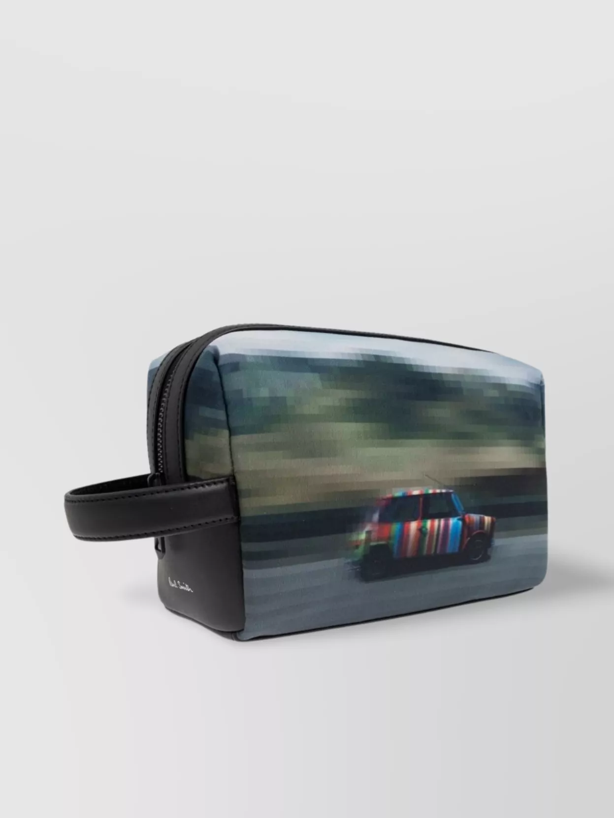 Paul Smith Graphic Car Print Leather Handle Travel Bag