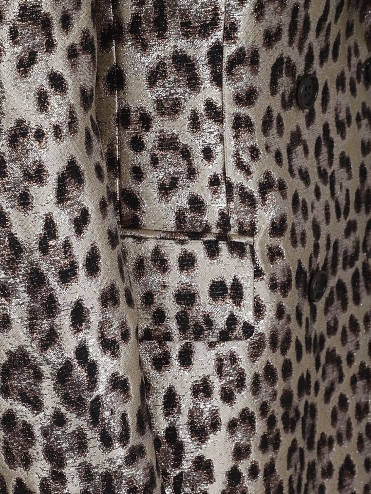 Parosh Double Breasted Animal Print Jacket
