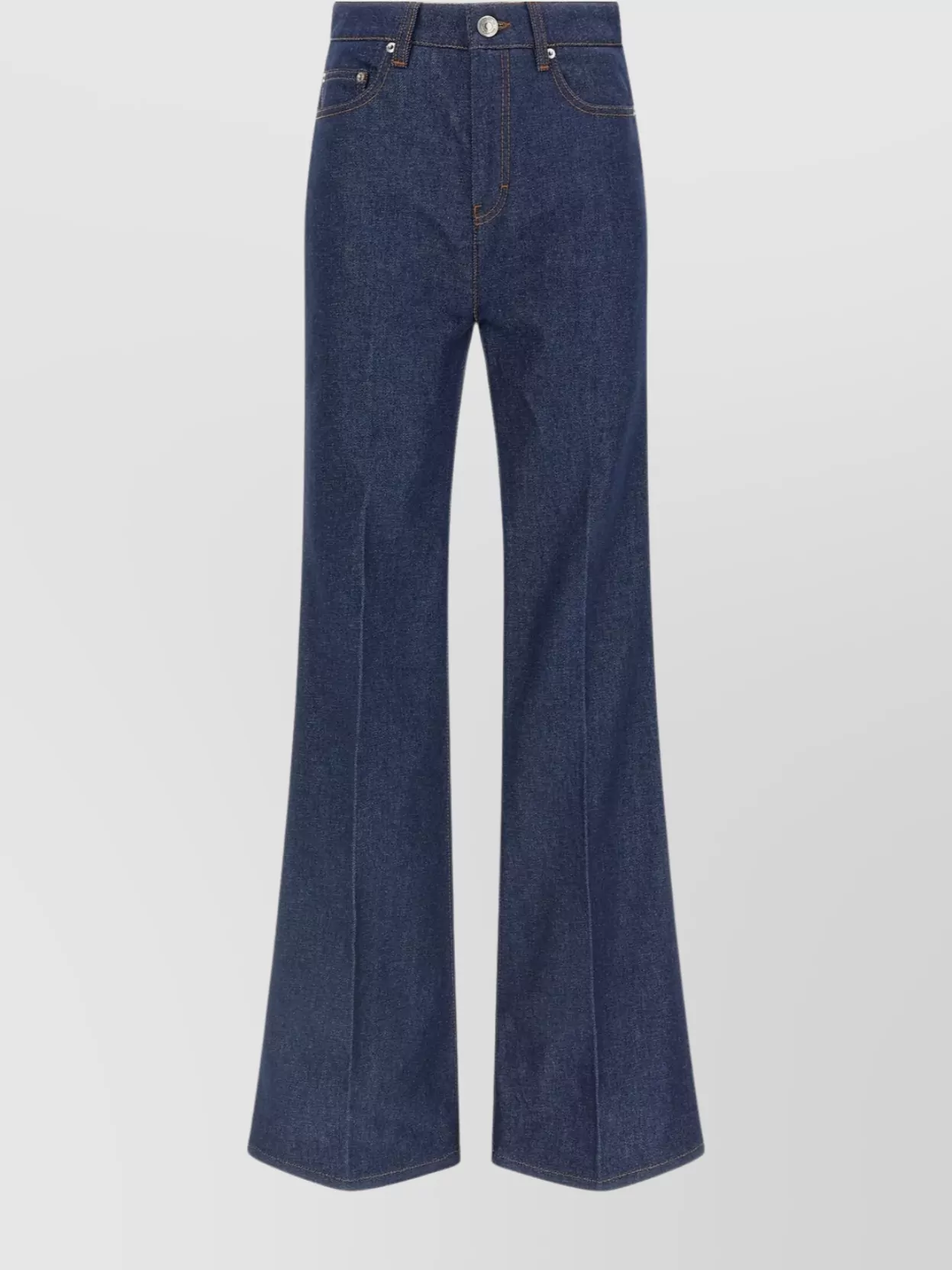 Ami Alexandre Mattiussi Wide Leg Denim Trousers Featuring Pockets In Blue