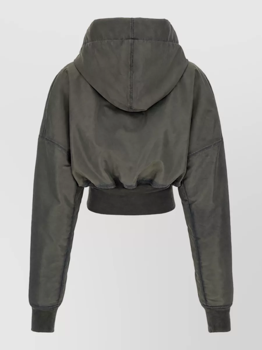 Rick Owens Drkshdw Cropped Hooded Bomber Jacket