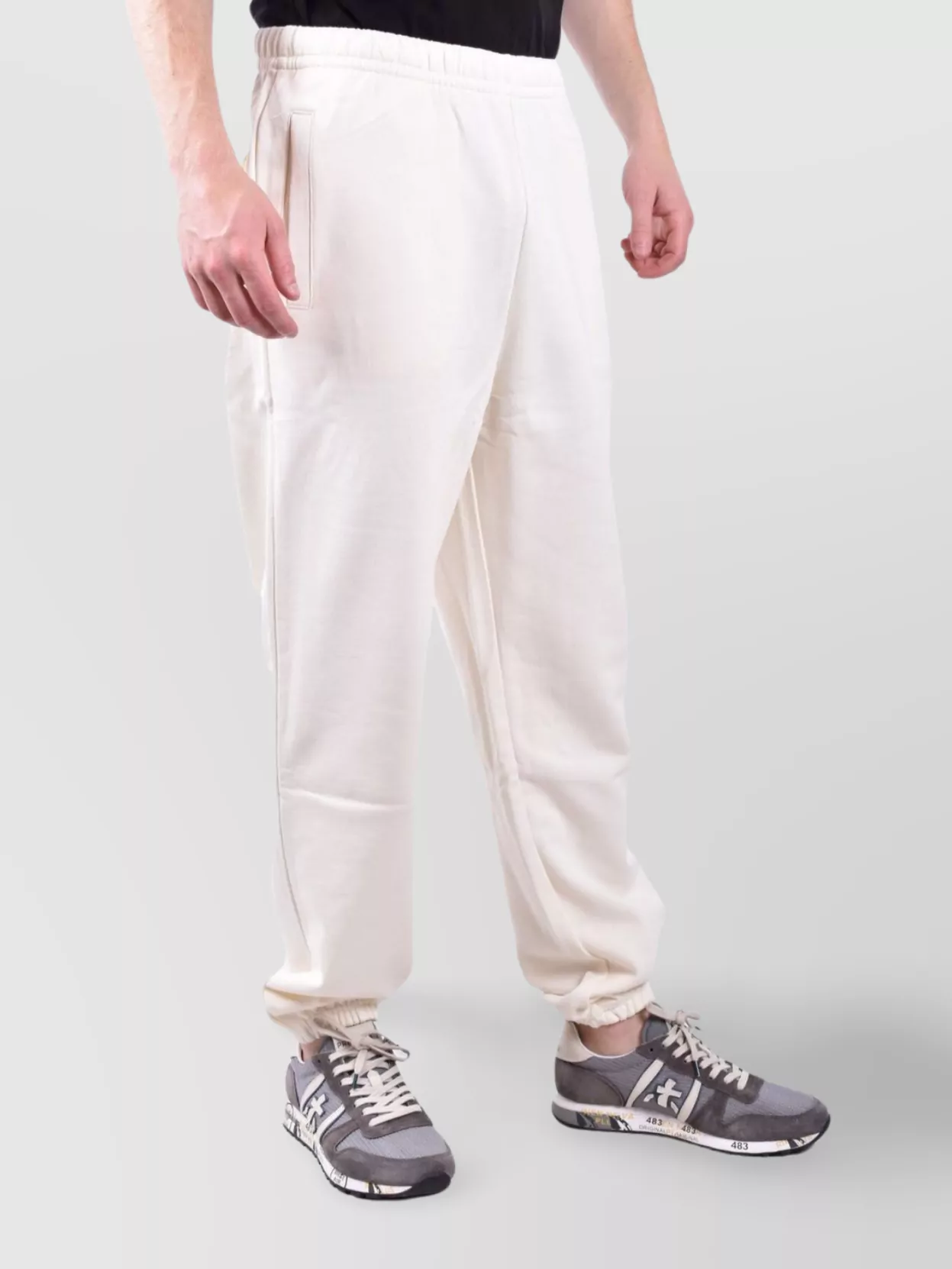 Fred Perry Trousers With Elastic Waistband And Cuffed Ankles