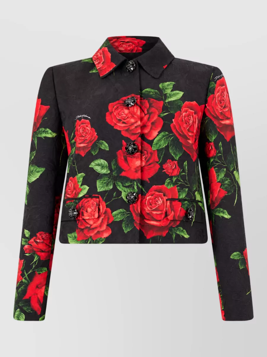 Dolce&Gabbana floral brocade single breasted jacket