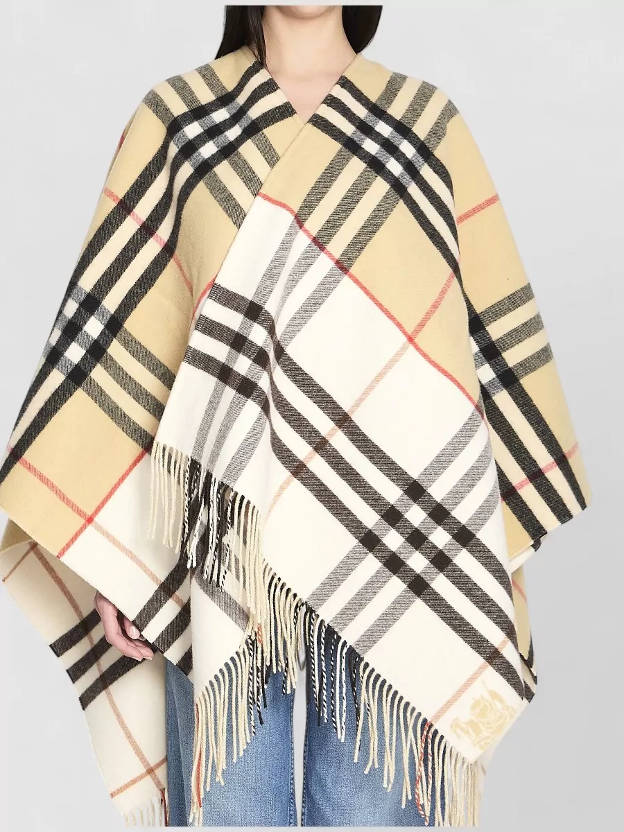 Burberry checked cashmere cape