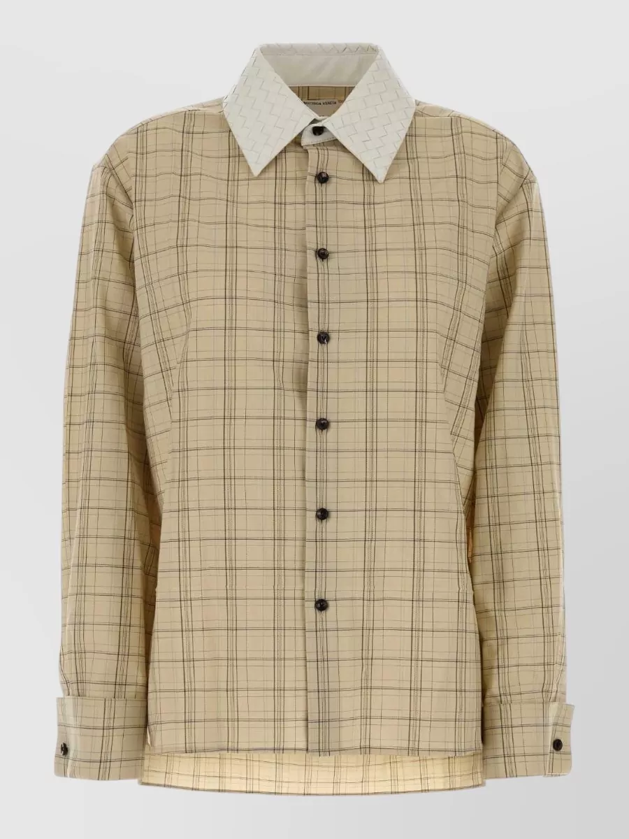 Bottega Veneta embroidered wool shirt