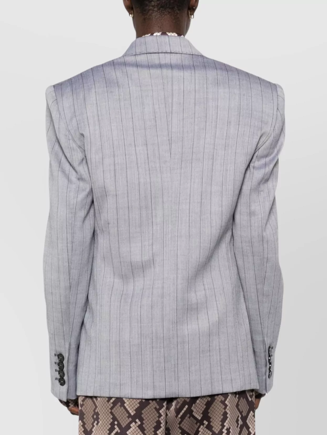 Stella Mccartney Double-Breasted Wool Jacket Notched Lapels