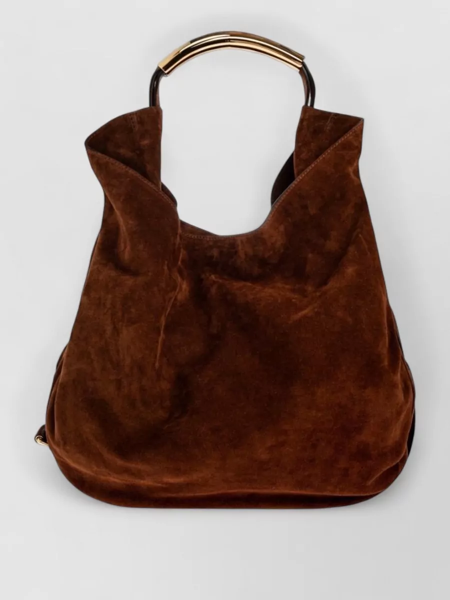 Moschino Suede Leather Shoulder Bag