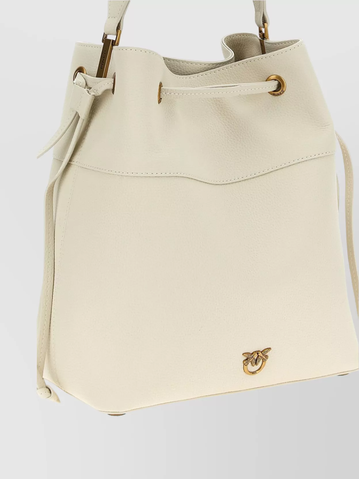 Pinko Bucket Bag With Adjustable Strap And Textured Finish