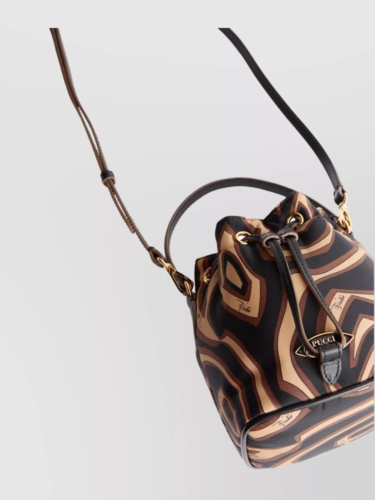 Pucci Abstract Print Bucket Shoulder Bag