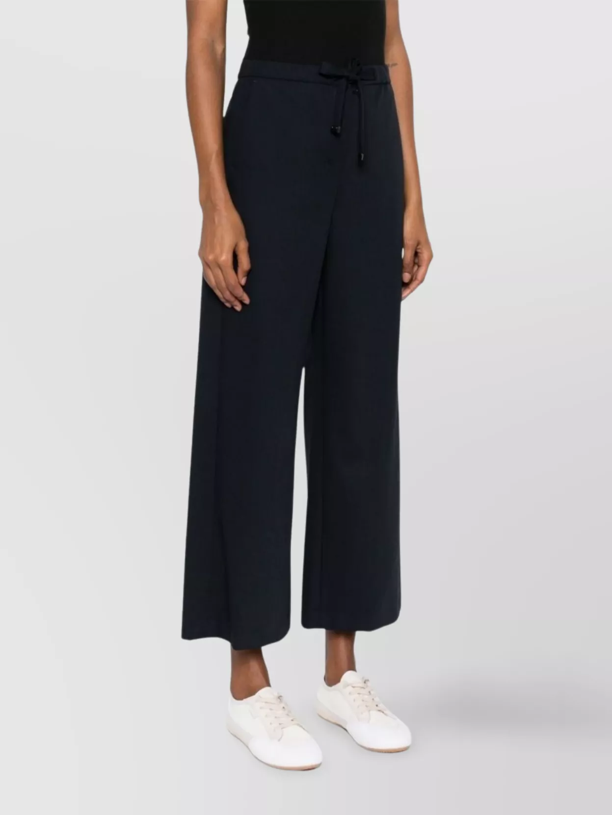 S Max Mara Straight Leg Trousers Elastic Waistband