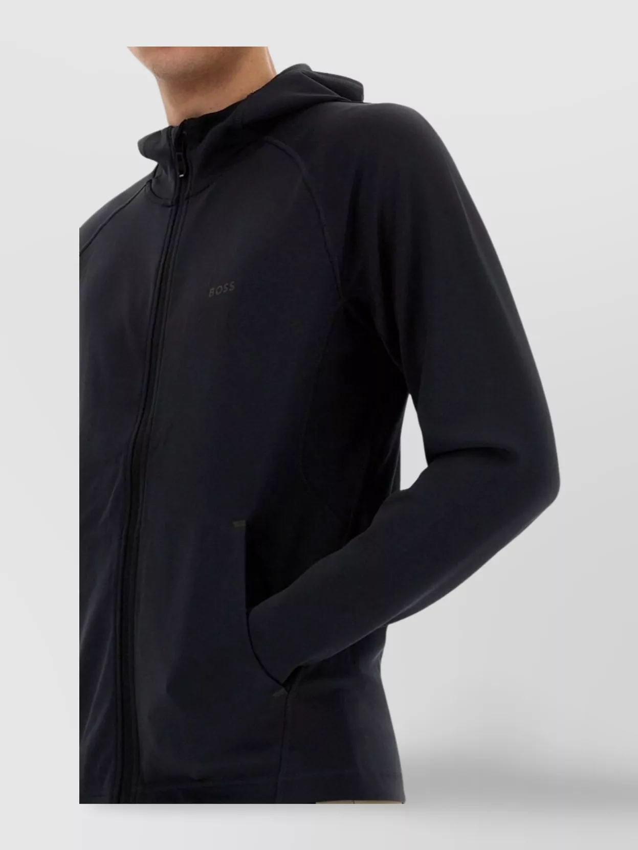 HUGO BOSS HOODED SWEATER WITH LONG SLEEVES AND SIDE POCKETS