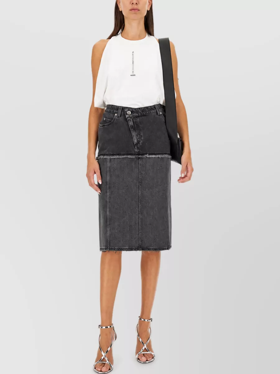 Alexander McQueen denim high-rise skirt