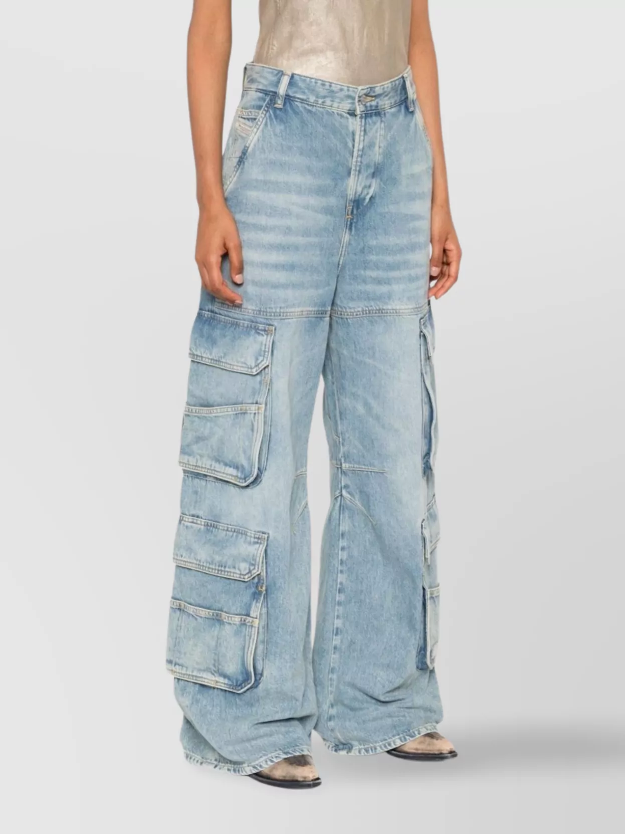 Diesel Utility Cargo Jeans Multiple Pockets