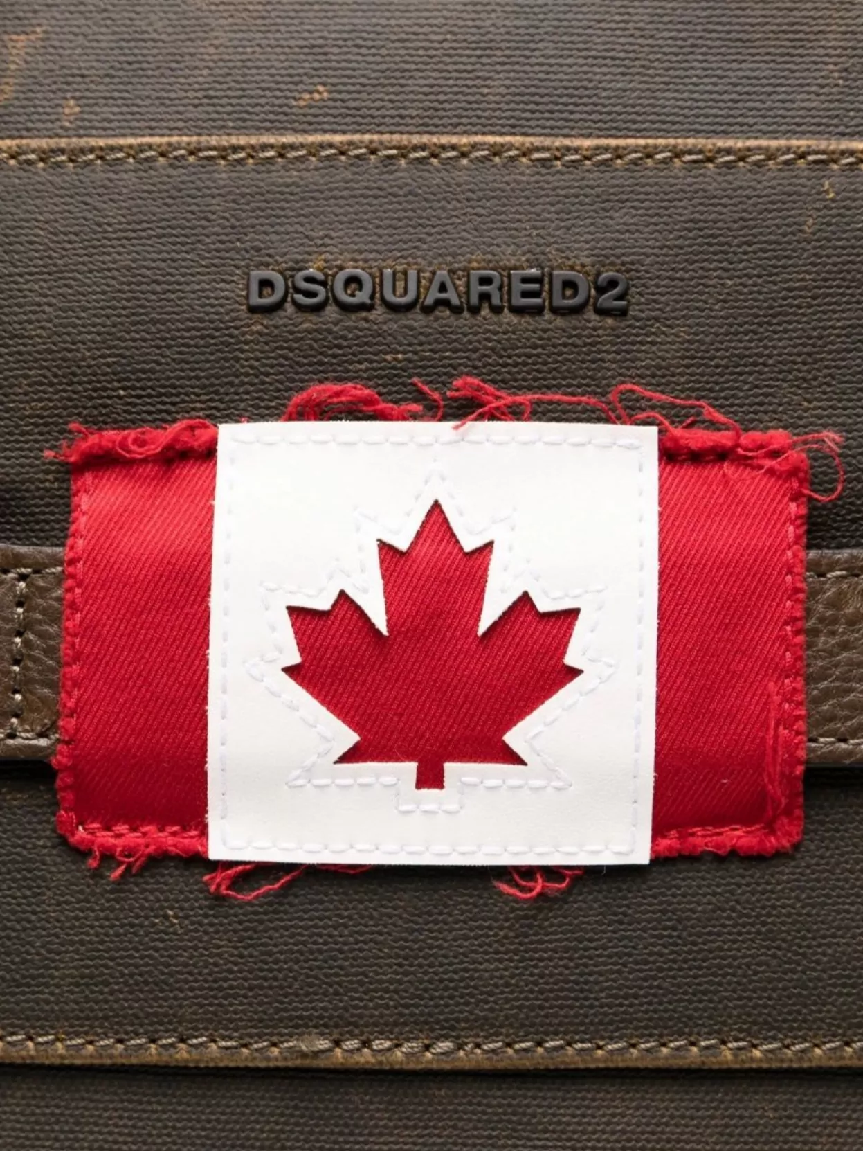 DSQUARED2 HOLDALL BAG WITH CANADIAN FLAG APPLIQUÉ