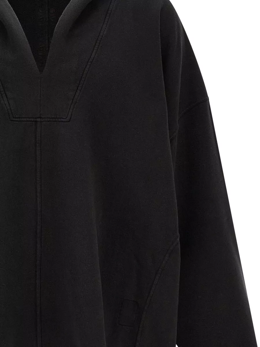 Rick Owens Drkshdw Cotton Oversized V-Neck Hooded Jacket
