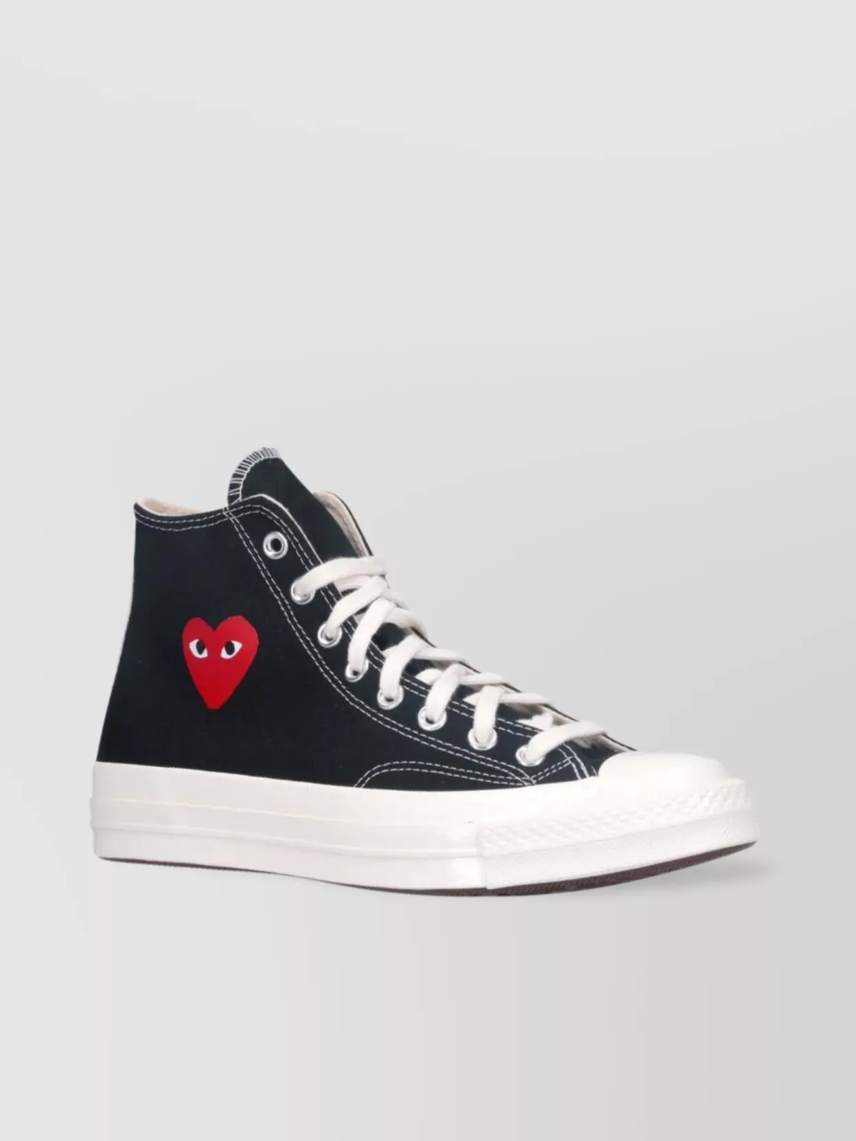 Comme Des Garçons Play Heart Stitched Canvas Low Top Sneakers