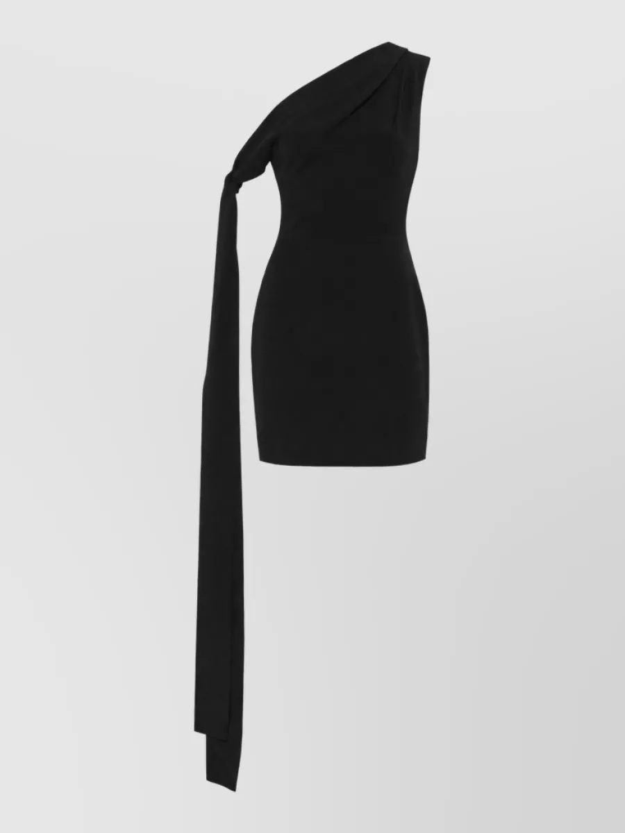 Solace London Draped one-shoulder mini dress