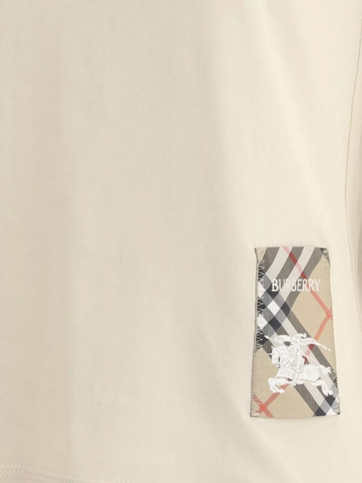 Burberry Beige T-shirt With Logo Application On The Front In Cotton Woman